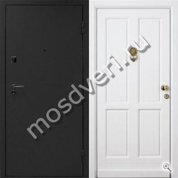 Чёрная шумоизоляционная дверь с отделкой белым МДФ - купить от производителя Мосдвери Чёрная шумоизоляционная дверь с отделкой белым МДФ